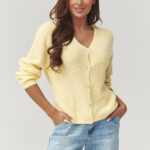 Sveter na rozopínanie model 223254 Makadamia