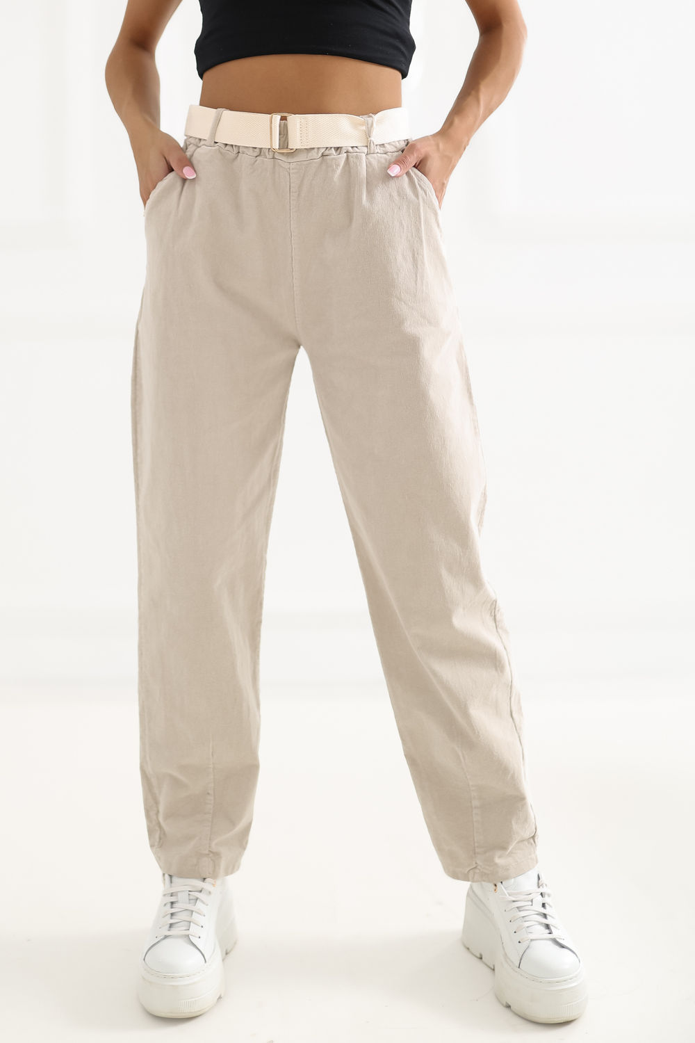 1120687 zamatové nohavice model 226459 Italy Moda – Obrázok 1